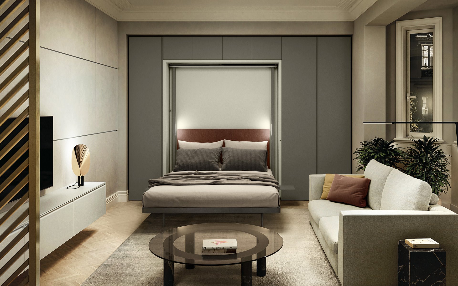 Opklapbed 2P book open slider BedHabits